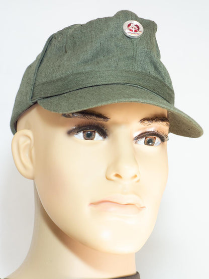Vintage East German Kampfgruppen peaked cap hat army military communist Soviet DDR NVA MDI