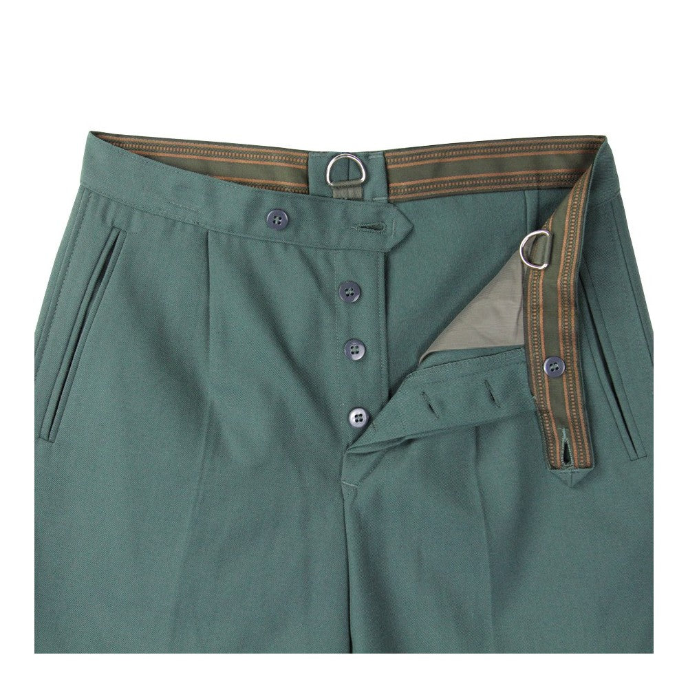 Unissued Vintage East German teal green dress breeches trousers pants communis DDR military Soviet Era jodhpurs riding VOPO volkspolizei