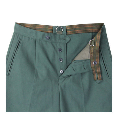 Unissued Vintage East German teal green dress breeches trousers pants communis DDR military Soviet Era jodhpurs riding VOPO volkspolizei