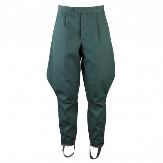 Unissued Vintage East German teal green dress breeches trousers pants communis DDR military Soviet Era jodhpurs riding VOPO volkspolizei