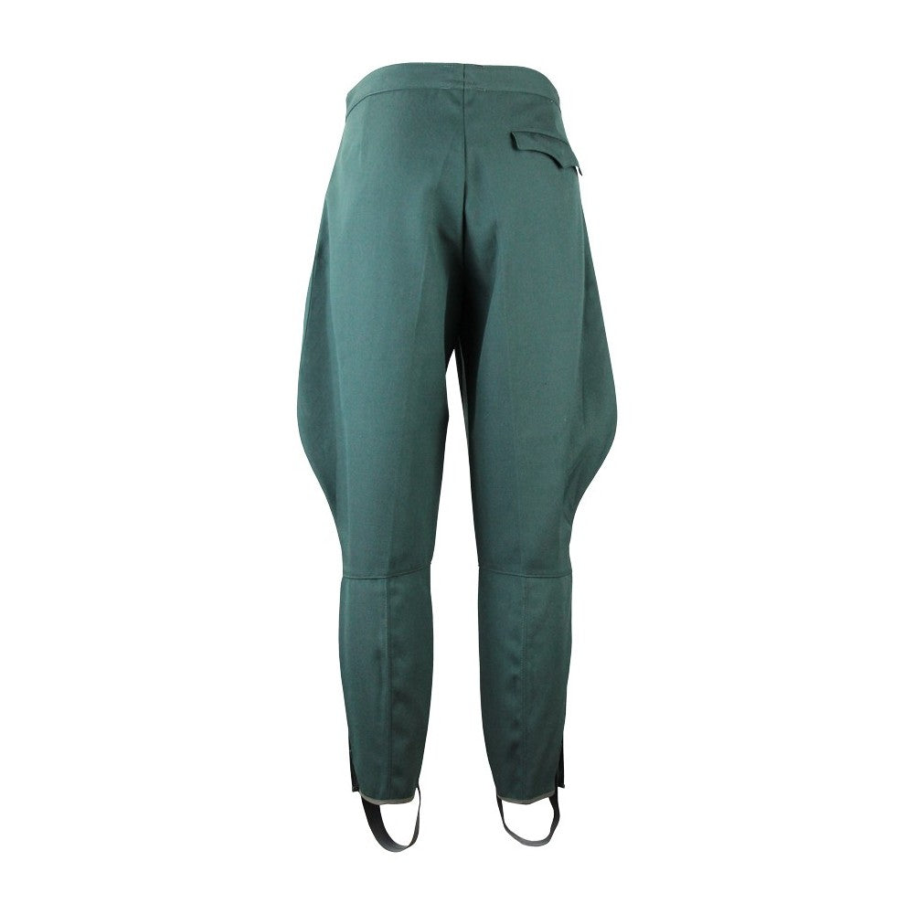 Unissued Vintage East German teal green dress breeches trousers pants communis DDR military Soviet Era jodhpurs riding VOPO volkspolizei
