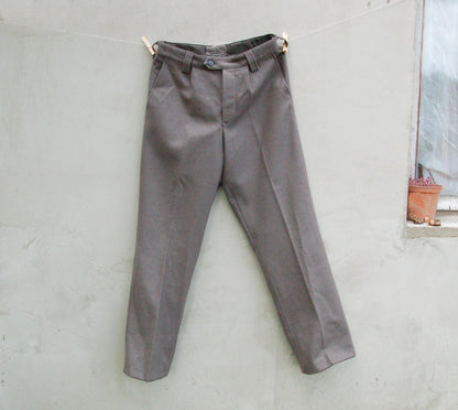 Unissued Vintage East German grey wool dress trousers pants communist NVA DDR GDR military bottoms Soviet Era w