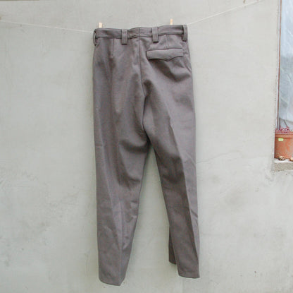 Unissued Vintage East German grey wool dress trousers pants communist NVA DDR GDR military bottoms Soviet Era w