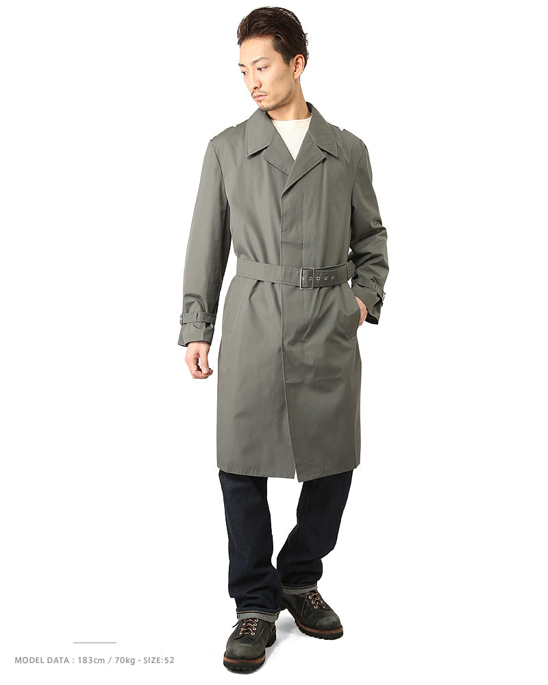 New Vintage 1980s East German army raincoat military coat trenchcoat NVA DDR GDR Unissued