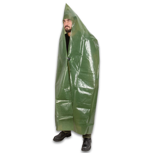 New East German army PVC poncho rain waterproof NVA DDR festival camping