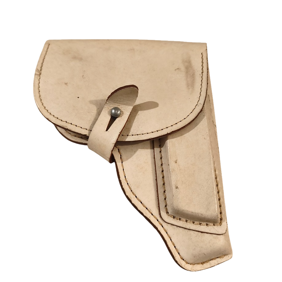 Vintage East German white leather makarov pistol holster Stasi Mdi cold war communist soviet era NVA DDR GDR