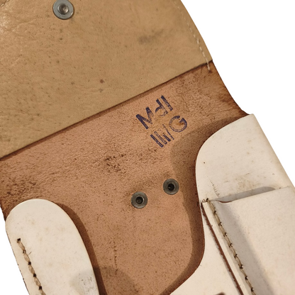 Vintage East German white leather makarov pistol holster Stasi Mdi cold war communist soviet era NVA DDR GDR