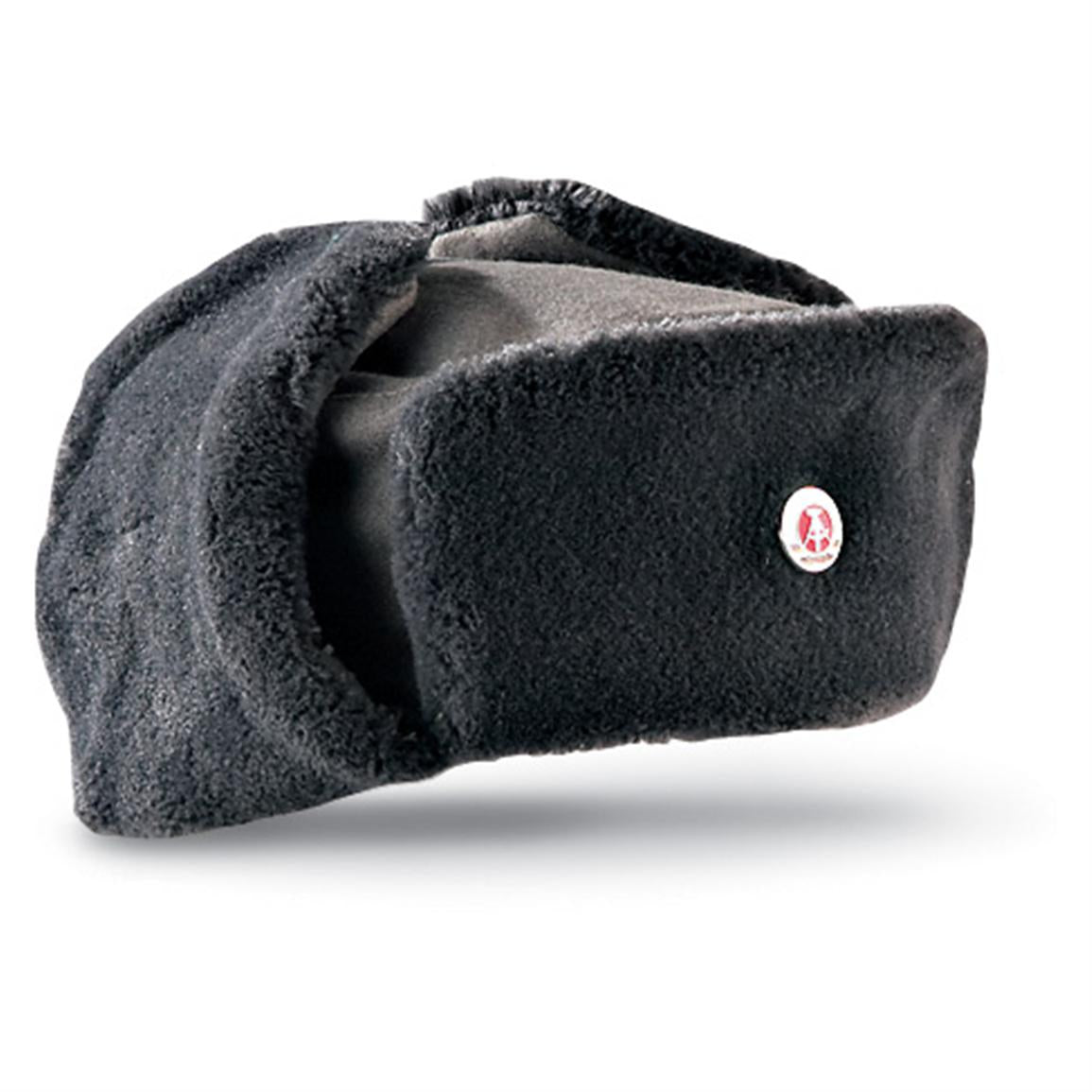 New Vintage East German army grey fur lined winter hat cap military Communist NVA DDR GDR Soviet Era soldier