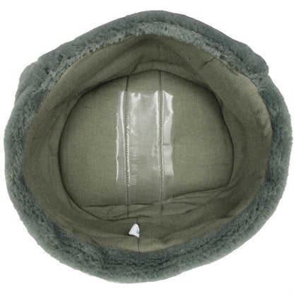 New Vintage East German army grey fur lined winter hat cap military Communist NVA DDR GDR Soviet Era soldier