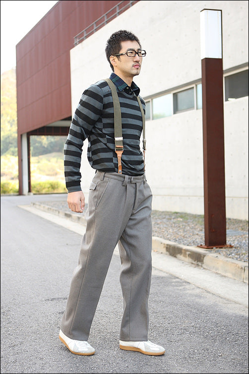 Unissued Vintage East German grey wool dress trousers pants communist NVA DDR GDR military bottoms Soviet Era