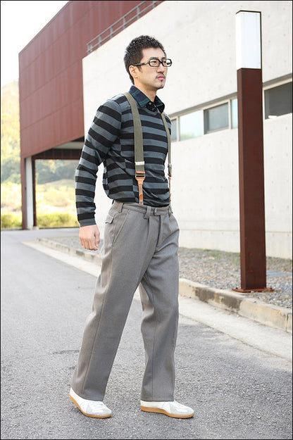 Unissued Vintage East German grey wool dress trousers pants communist NVA DDR GDR military bottoms Soviet Era
