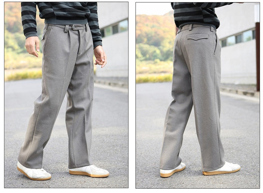 Unissued Vintage East German grey wool dress trousers pants communist NVA DDR GDR military bottoms Soviet Era