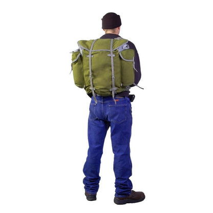 Authentic Norwegian army backpack rucksack bag military metal frame leather Alpine Mountain