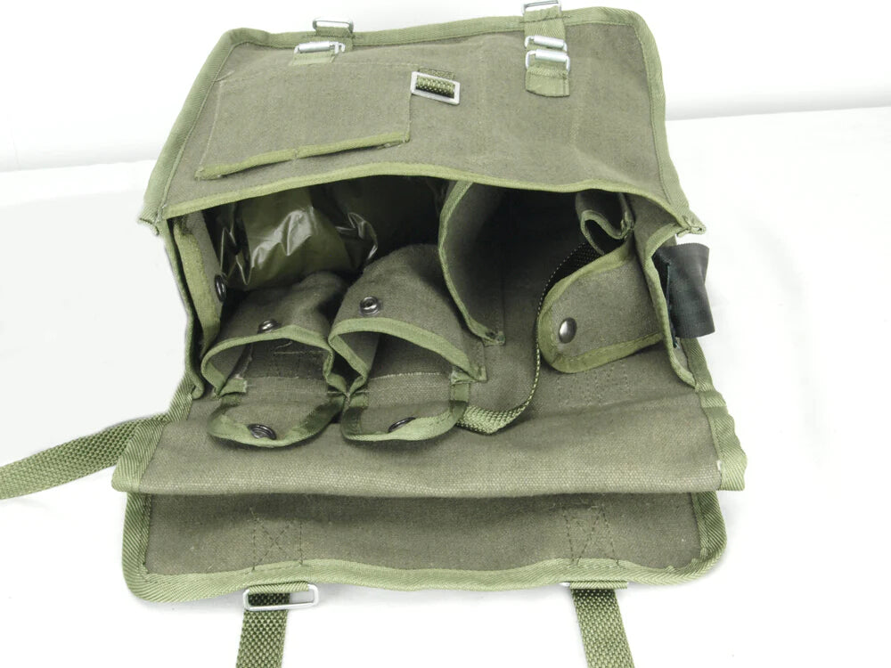 New Polish army canvas satchel bread bag carry fishing shoulder military unissued