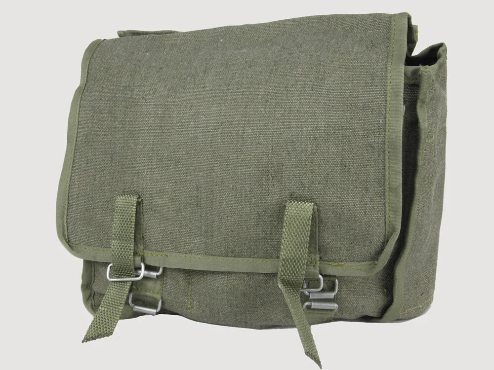 New Polish army canvas satchel bread bag carry fishing shoulder military unissued