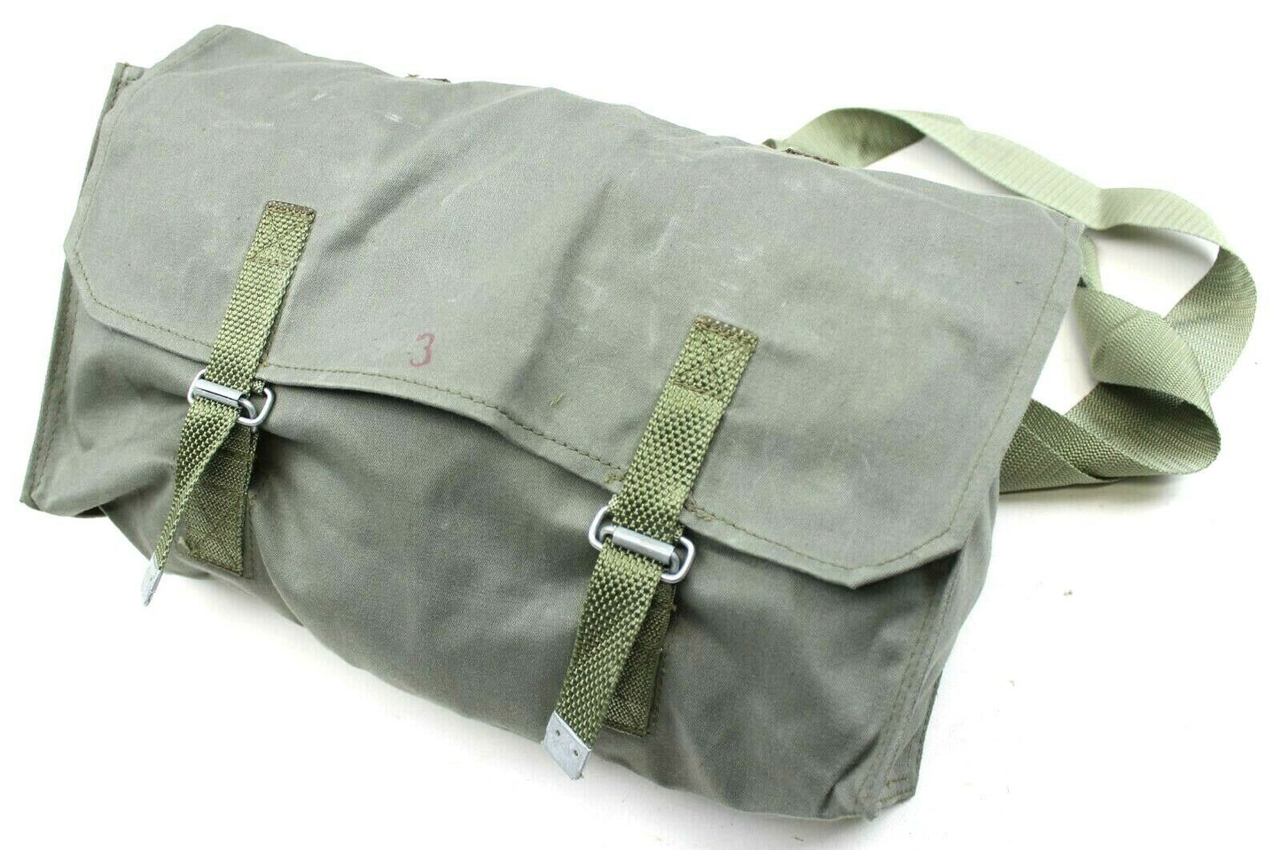 New Unissued Polish army grey messenger bag shoulder fishing military cotton