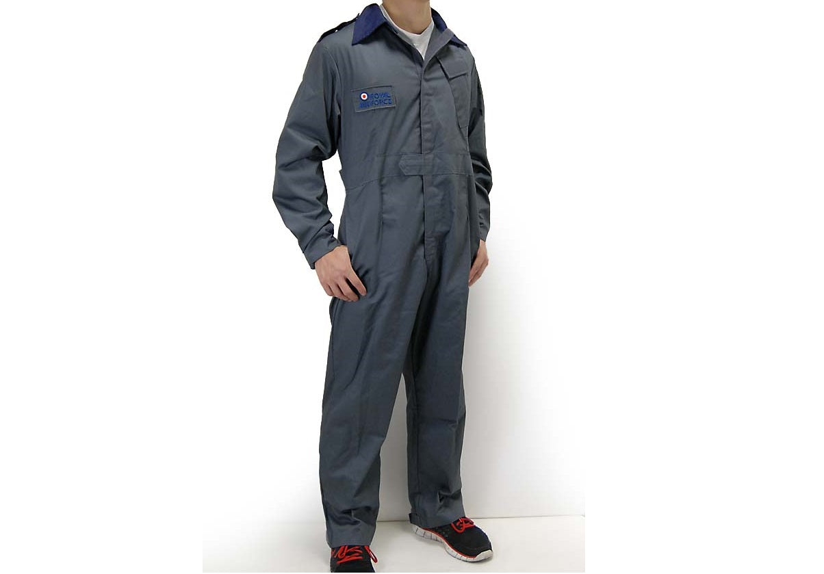 Vintage British Royal Air Force Overalls coveralls grey gray jumpsuit flight suit boilersuit tanker