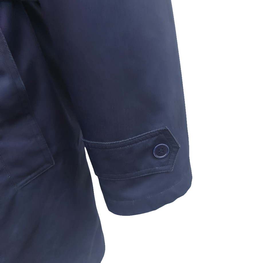 Vintage 1990s-early 2000s Romanian Army navy blue winter parka jacket fully lined military