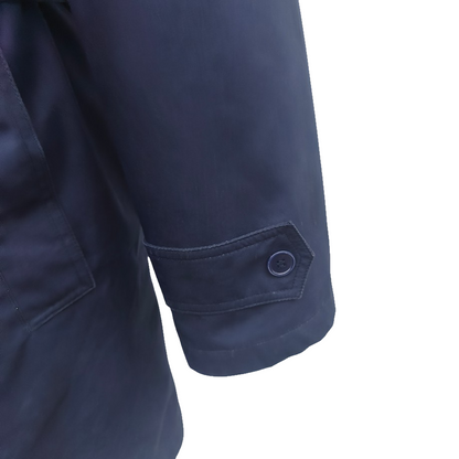 Vintage 1990s-early 2000s Romanian Army navy blue winter parka jacket fully lined military