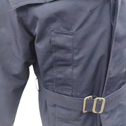 Vintage 1990s-early 2000s Romanian Army navy blue winter parka jacket fully lined military