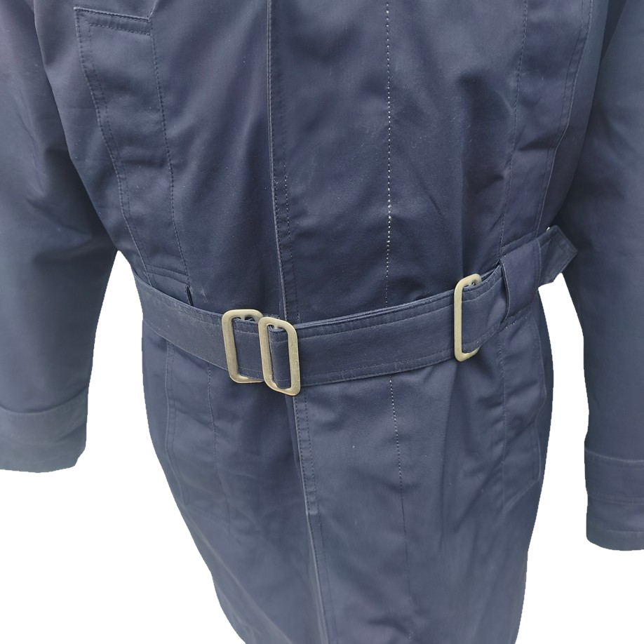 Vintage 1990s-early 2000s Romanian Army navy blue winter parka jacket fully lined military