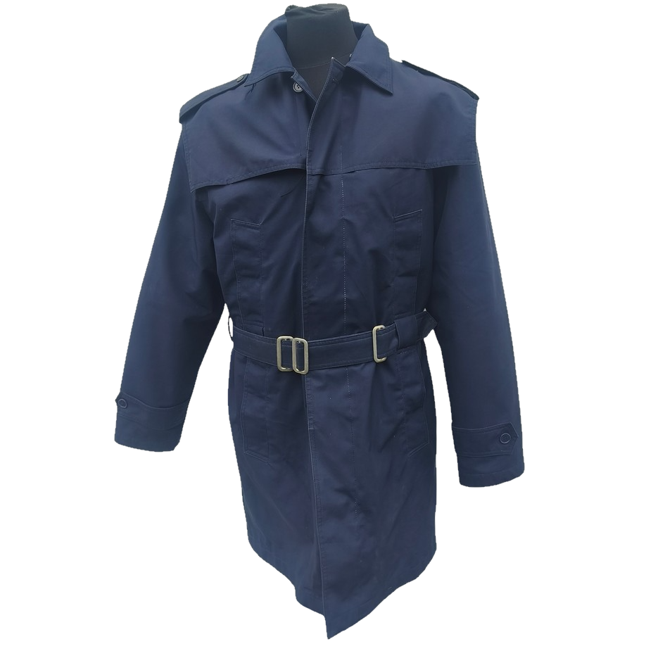 Vintage 1990s-early 2000s Romanian Army navy blue winter parka jacket fully lined military