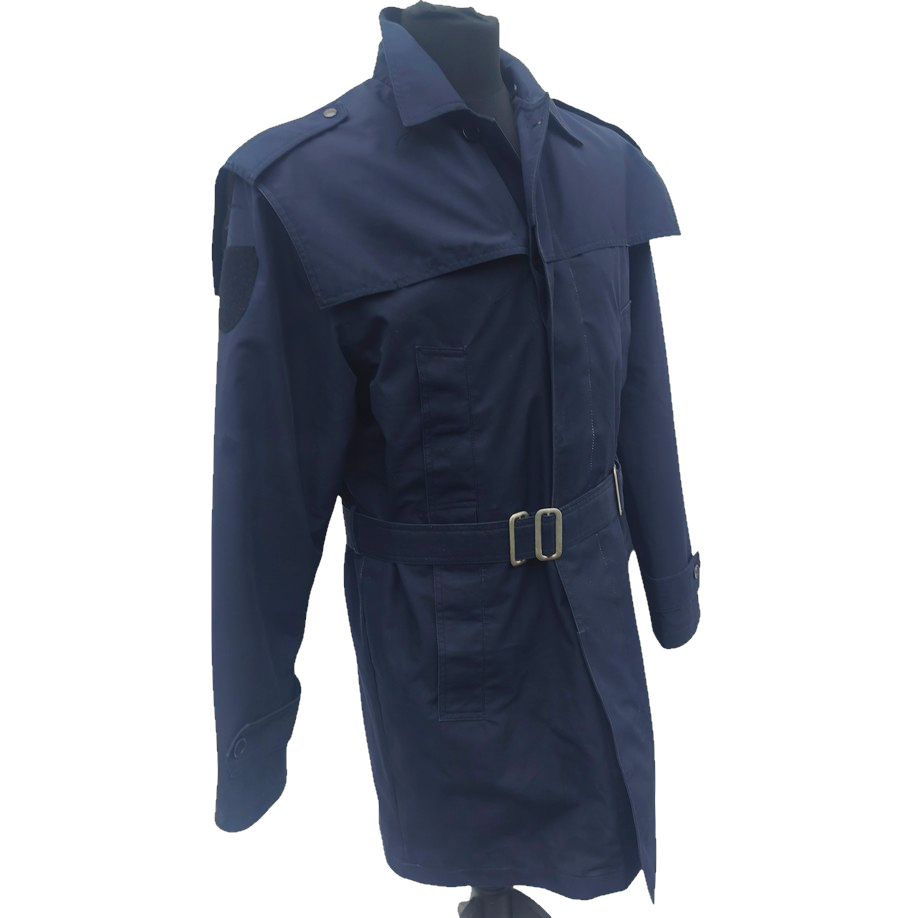 Vintage 1990s-early 2000s Romanian Army navy blue winter parka jacket fully lined military