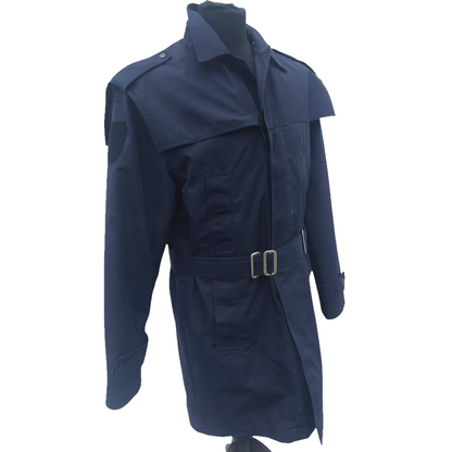 Vintage 1990s-early 2000s Romanian Army navy blue winter parka jacket fully lined military