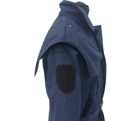 Vintage 1990s-early 2000s Romanian Army navy blue winter parka jacket fully lined military