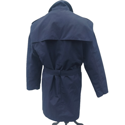 Vintage 1990s-early 2000s Romanian Army navy blue winter parka jacket fully lined military