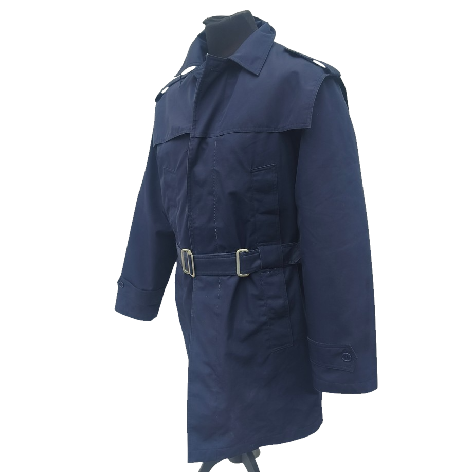 Vintage 1990s-early 2000s Romanian Army navy blue winter parka jacket fully lined military