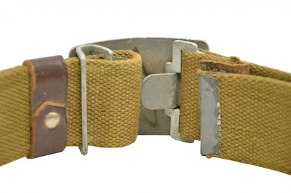 Vintage Soviet Union canvas web belt Red Army military communist CCCP USSR Russia insignia buckle