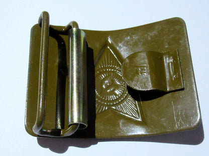 Authentic Soviet Red Army belt buckle green military CCCP USSR Communist hammer and sickle
