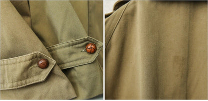 Vintage 1950s Spanish Army raincoat coat trench mac mackintosh military