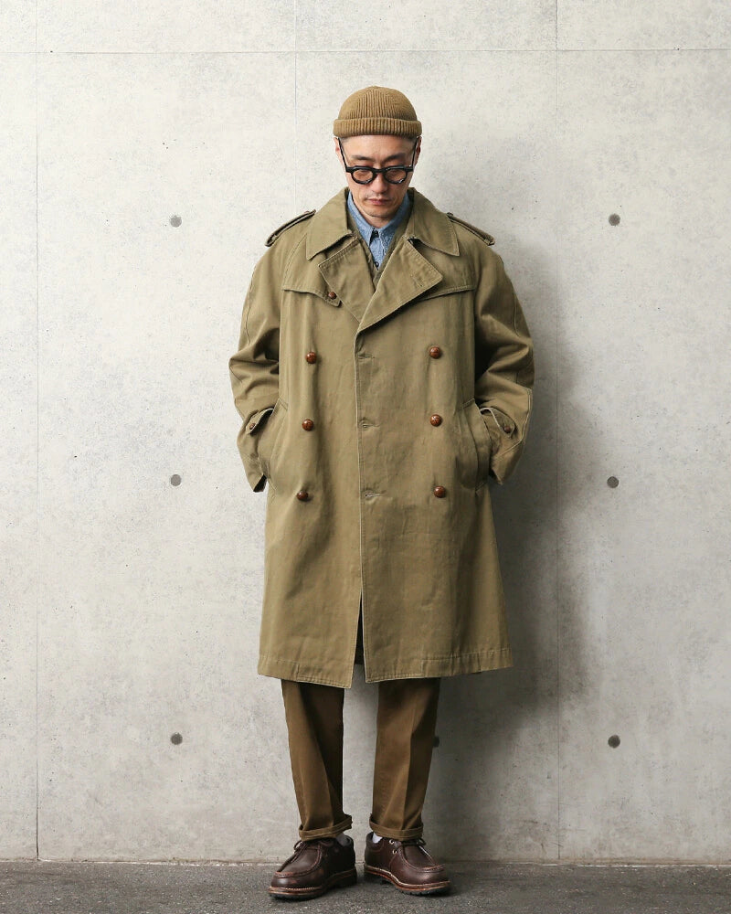 Vintage 1950s Spanish Army raincoat coat trench mac mackintosh military