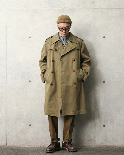 Vintage 1950s Spanish Army raincoat coat trench mac mackintosh military