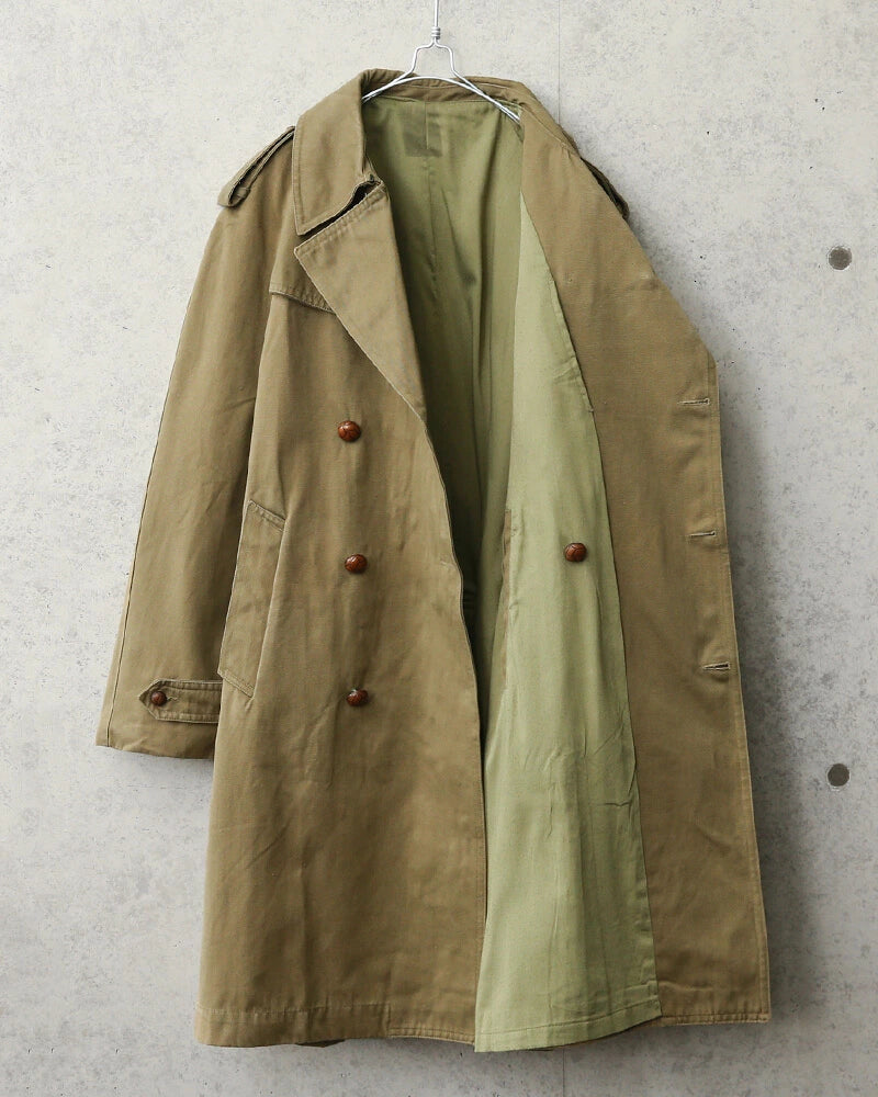 Vintage 1950s Spanish Army raincoat coat trench mac mackintosh military