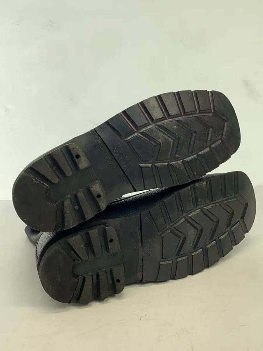 Vintage 1960s-1980s Swedish army work boots Black leather shoes military rubber Very Good