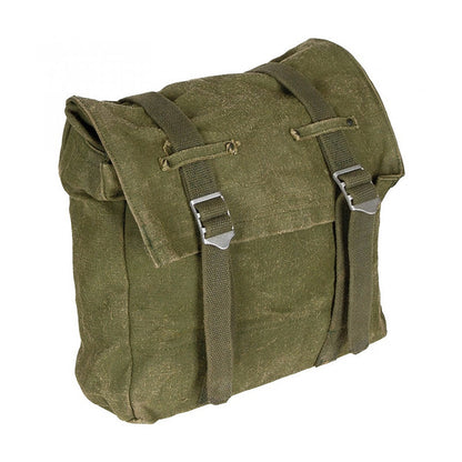 Vintage Swedish Army canvas haversack bag pannier 10L shoulder bag satchel