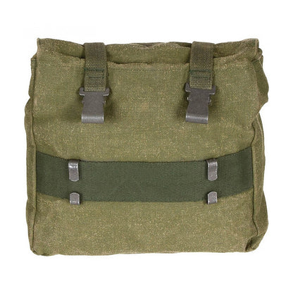 Vintage Swedish Army canvas haversack bag pannier 10L shoulder bag satchel