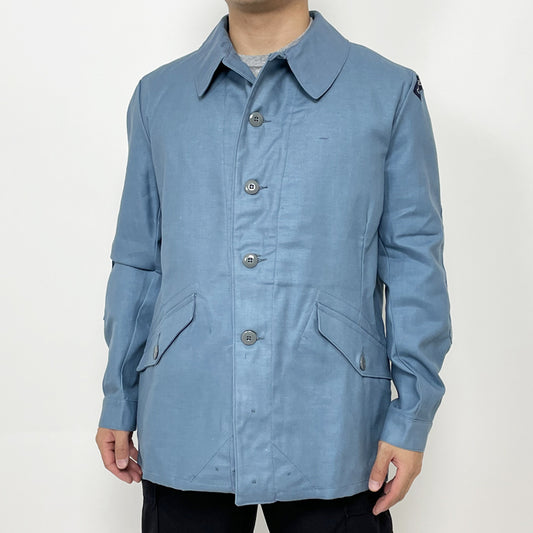 New 1960s 1970s Swedish Civil Defence work jacket M59 military coat army sky blue
