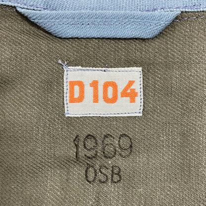 New 1960s 1970s Swedish Civil Defence work jacket M59 military coat army sky blue