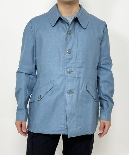 New 1960s 1970s Swedish Civil Defence work jacket M59 military coat army sky blue