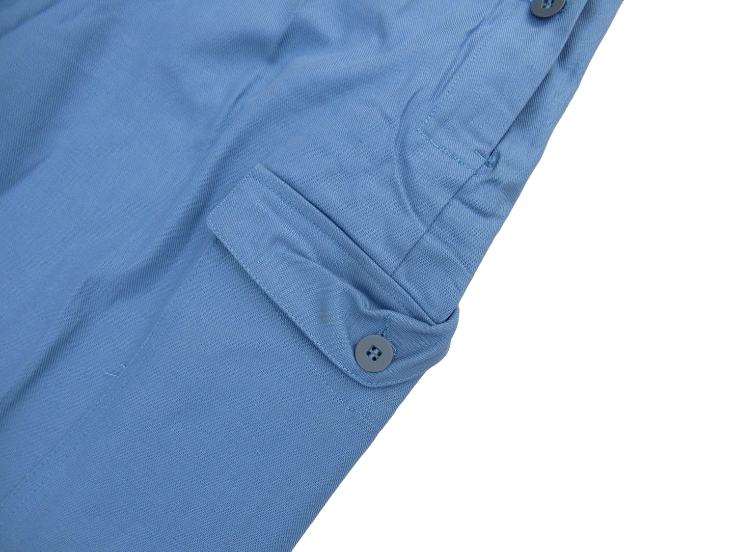 Vintage 60s 70s Women's Swedish civil defence trousers pants military cargo army sky blue denim