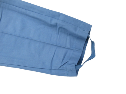 Vintage 60s 70s Women's Swedish civil defence trousers pants military cargo army sky blue denim