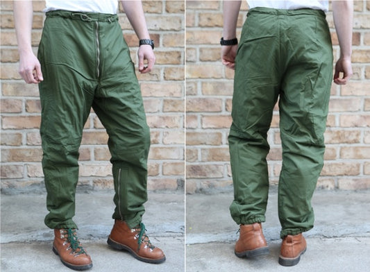 Authentic Swedish air force cold weather trousers winter green insulated pants military extreme thermal army