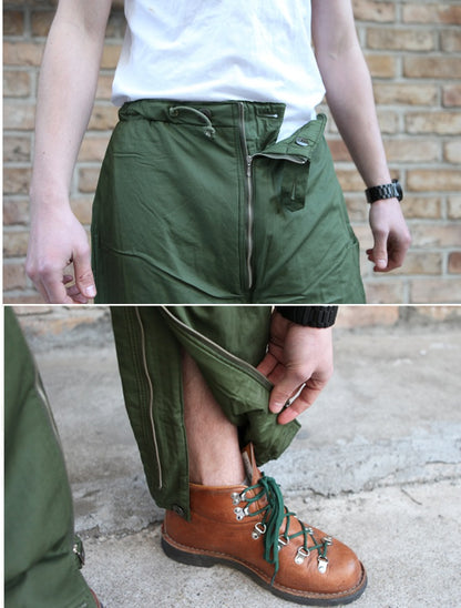 Authentic Swedish air force cold weather trousers winter green insulated pants military extreme thermal army