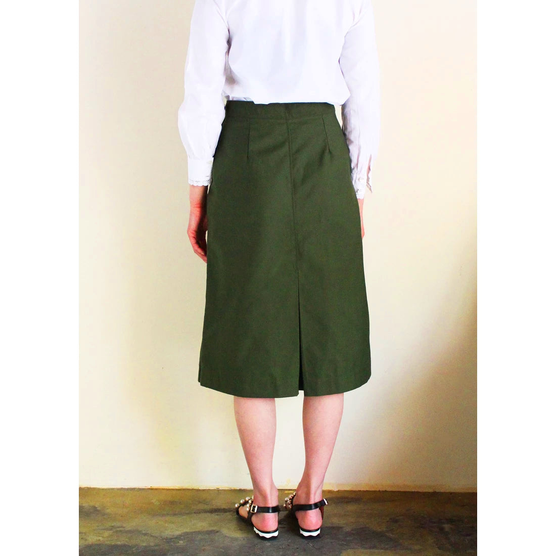 New Vintage 1960s Swedish army M59 skirt military maxi hip cotton uniform unissued