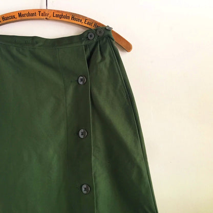 New Vintage 1960s Swedish army M59 skirt military maxi hip cotton uniform unissued