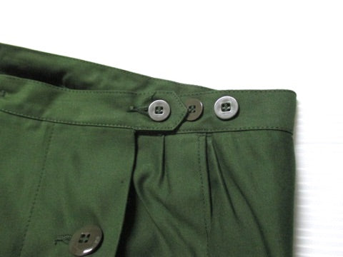 New Vintage 1960s Swedish army M59 skirt military maxi hip cotton uniform unissued